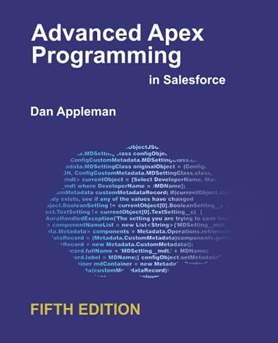 advanced apex programming in salesforce 1st edition dan appleman 1936754142, 978-1936754144