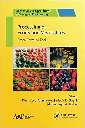 processing of fruits and vegetables 1st edition khursheed alam khan 1774634031, 978-1774634035