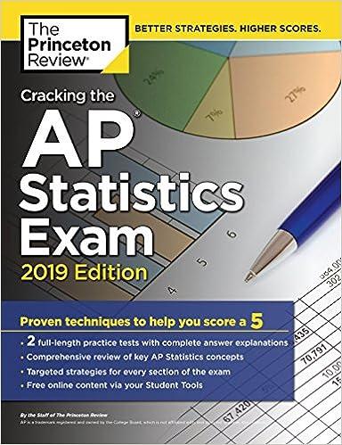 cracking the ap statistics exam 2019 2019 edition the princeton review 1524758140, 978-1524758141