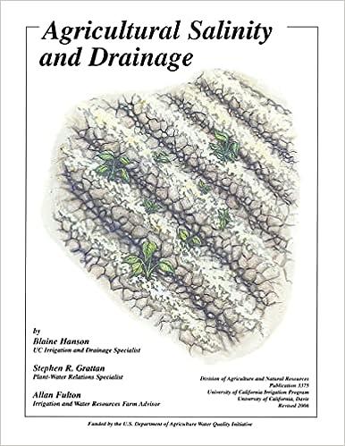agricultural salinity and drainage 1st edition blaine hanson 160107946x, 978-1601079466
