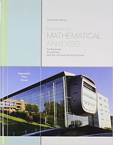introductory mathematical analysis for business economics and the life and social sciences 13th edition
