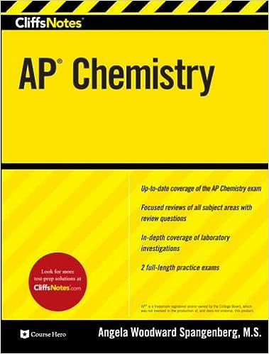 cliffsnotes ap chemistry 1st edition angela woodward spangenberg 0544370007, 978-0544370005