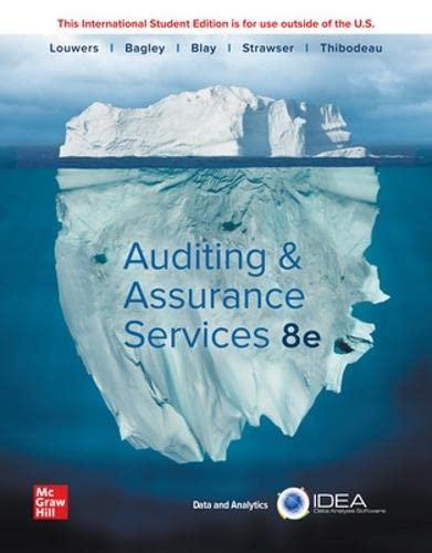auditing and assurance services 8th international edition timothy louwers, penelope bagley, allen blay, jerry