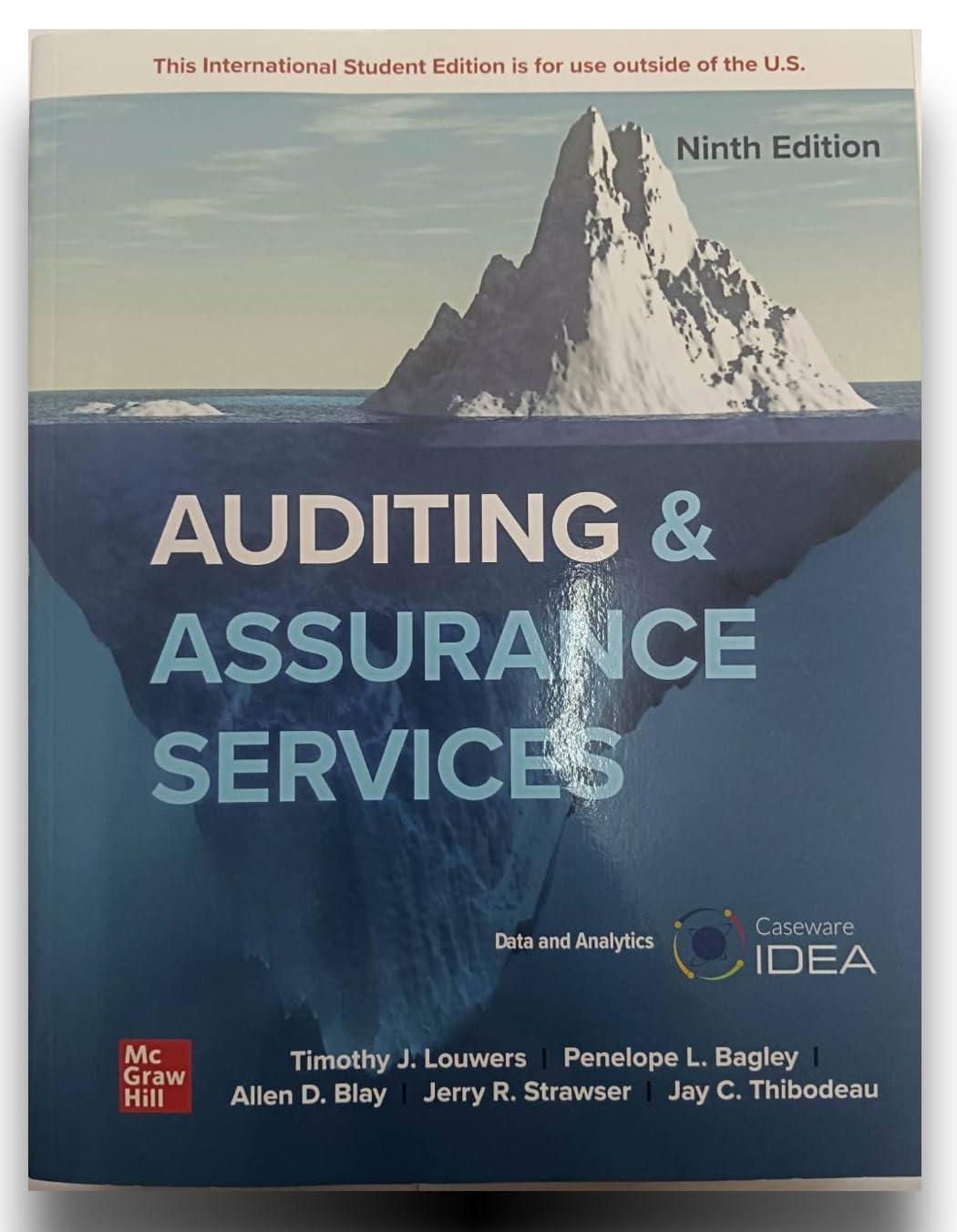 auditing and assurance services 9th international edition timothy louwers, penelope bagley, allen blay, jerry