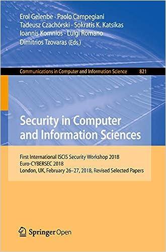 security in computer and information sciences 1st edition erol gelenbe, paolo campegiani, tadeusz