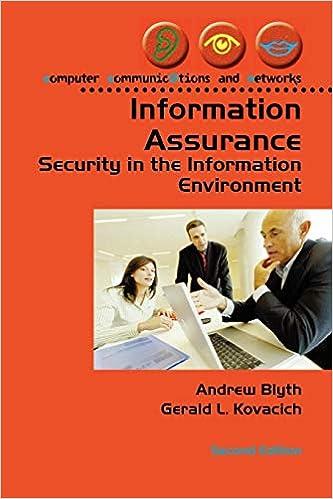 information assurance security in the information environment 1st edition andrew blyth, gerald l. kovacich