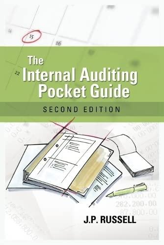 the internal auditing pocket guide preparing performing reporting and follow up 2nd edition j.p. russell