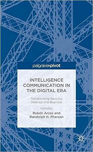 intelligence communication in the digital era transforming security defence and business 1st edition r.
