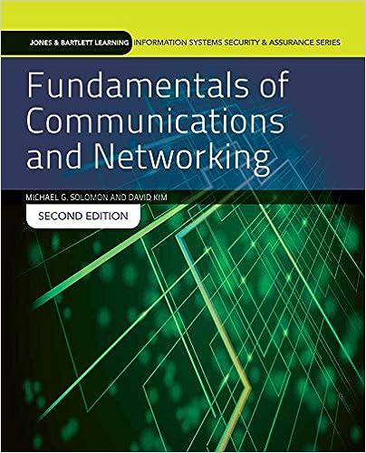 fundamentals of communications and networking 2nd edition michael g. solomon, david kim, jeffrey l. carrell