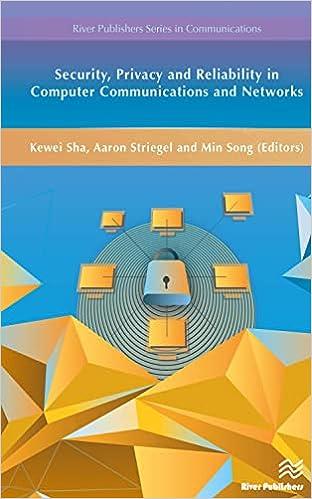 security privacy and reliability in computer communications and networks 1st edition kewei sha, aaron