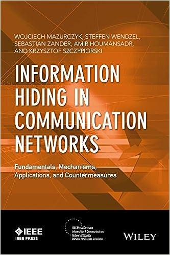 information hiding in communication networks fundamentals mechanisms applications and countermeasures 1st