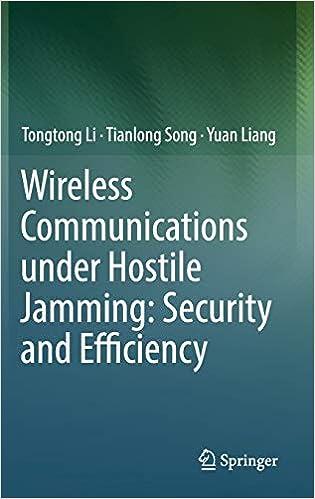 wireless communications under hostile jamming security and efficiency 1st edition tongtong li, tianlong song,