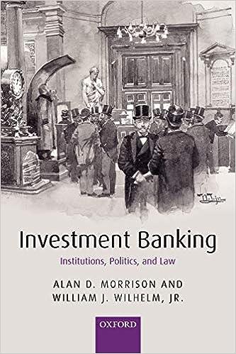 investment banking institutions politics and law 1st edition alan d. morrison, william j. wilhelm jr.