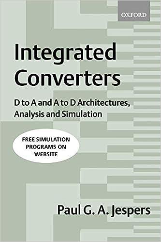 integrated converters d to a and a to d architectures analysis and simulation 1st edition paul g. a. jespers