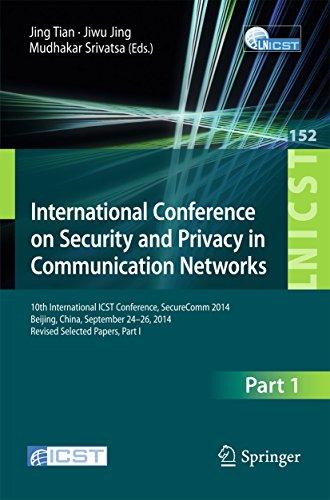 international conference on security and privacy in communication networks part 1 1st edition jing tian, jiwu