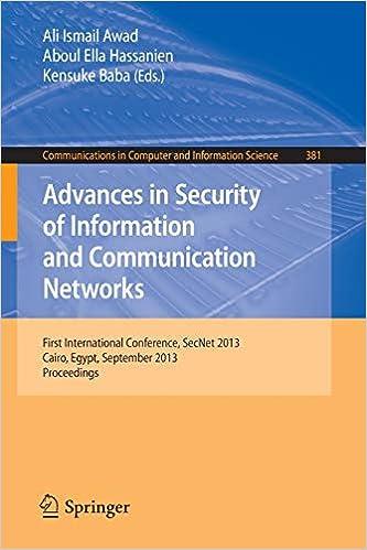 advances in security of information and communication networks communication in computer and information