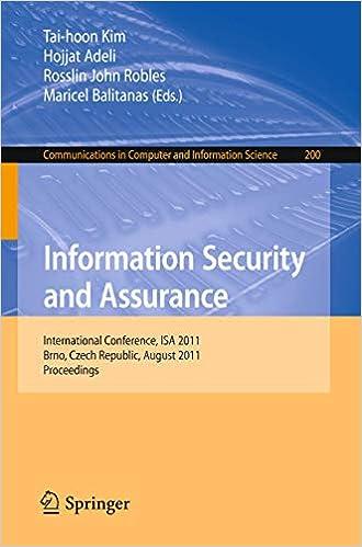 information security and assurance communications in computer and information science 200 1st edition