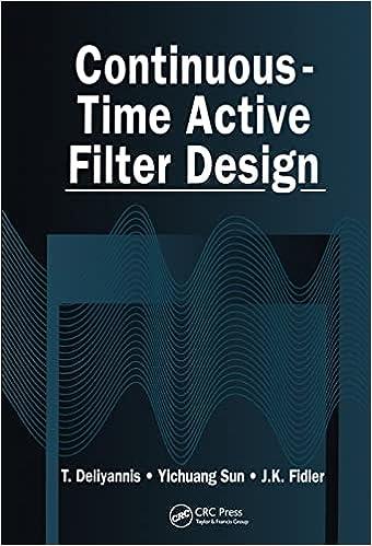 continuous time active filter design 1st edition t. deliyannis, yichuang sun, j.k. fidler 0849325730,