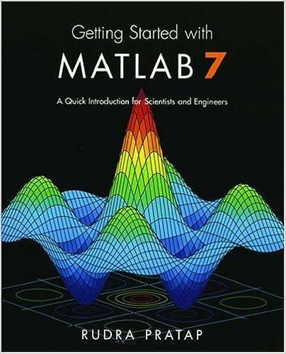 getting started with matlab 7 a quick introduction for scientists and engineers 1st edition rudra pratap
