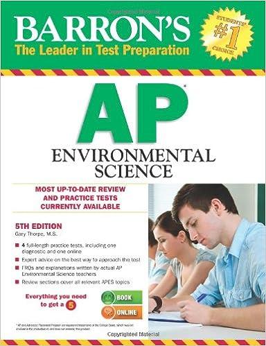 barrons ap environmental science 5th edition gary thorpe 1438001320, 978-1438001326