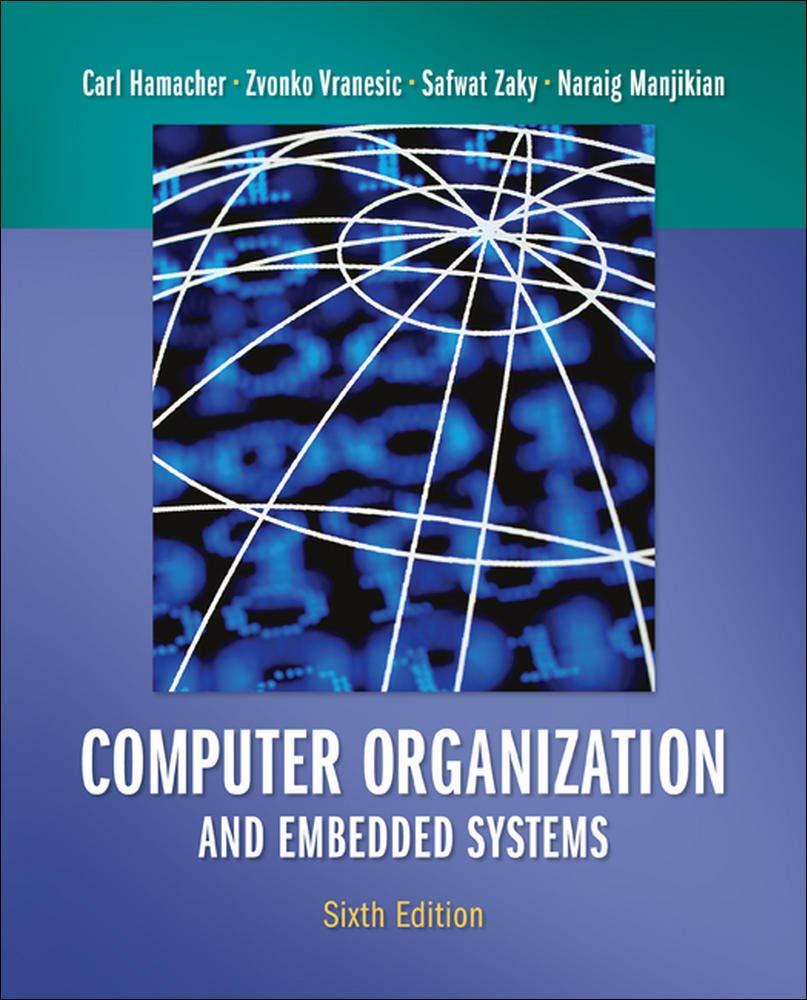 computer organization and embedded systems 6th edition carl hamacher 0073380652, 978-0073380650