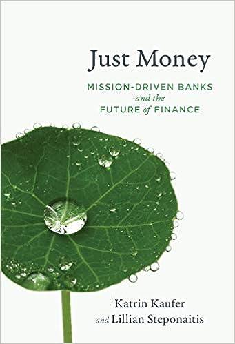 just money mission driven banks and the future of finance 1st edition katrin kaufer, lillian steponaitis