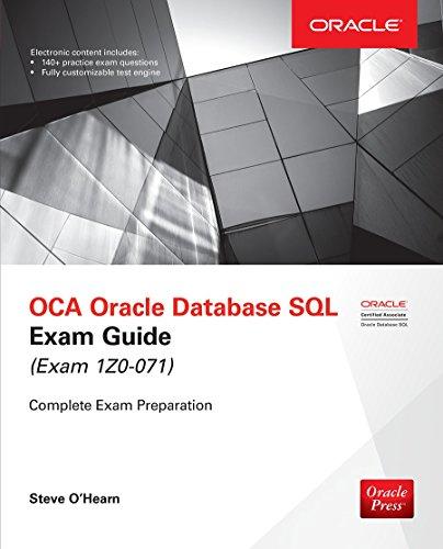 oca oracle database sql exam guide exam 1z0-071 1st edition steve o'hearn 1259585492, 978-1259585494