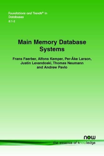 main memory database systems 1st edition frans faerber, alfons kemper, per-Åke alfons 1680833243,