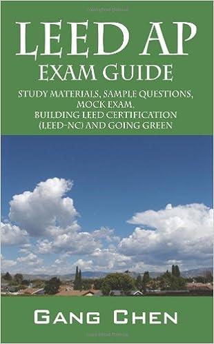 leed ap exam guide study materials sample questions mock exam building leed certification leed nc and going