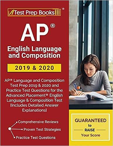 ap english language and composition 2019 and 2020 2020 edition test prep books 162845637x, 978-1628456370