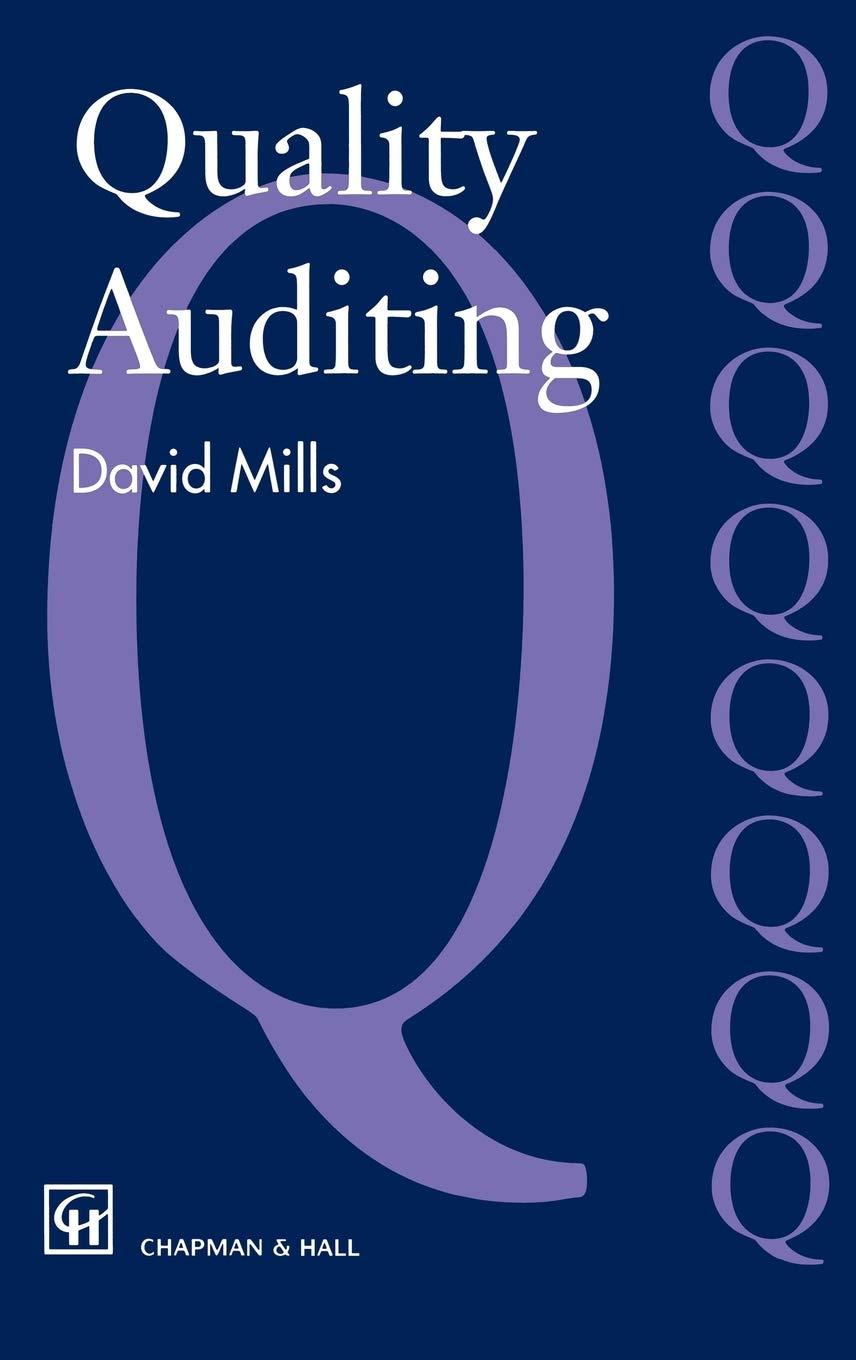 quality auditing a tool for excellence 1st edition david mills, j. mills 041245890x, 978-0412458903