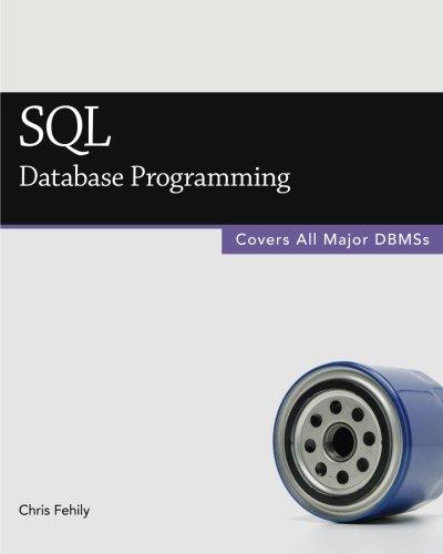 sql database programming 1st edition chris fehily 1937842312, 978-1937842314