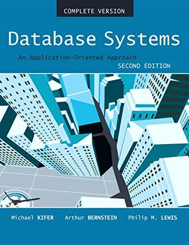 database systems an application oriented approach complete version 2nd edition michael kifer, arthur