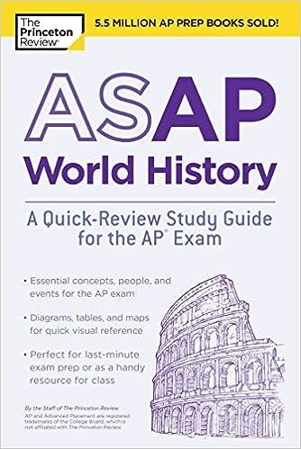 asap world history a quick review study guide for the ap exam 1st edition the princeton review 1524757683,