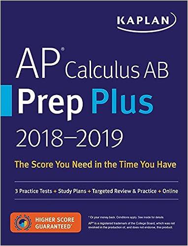 ap calculus ab prep plus 2018-2019 2019 edition kaplan test prep 1506203345, 978-1506203348