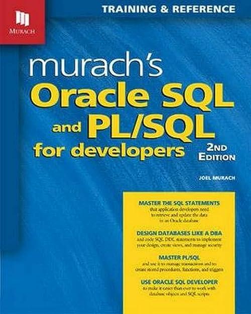 murachs oracle sql and pl sql for developers 2nd edition joel murach 1890774804, 978-1890774806