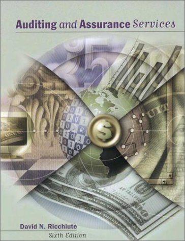 auditing and assurance services 6th edition by david n. ricchiute 0324024029, 9780324024029