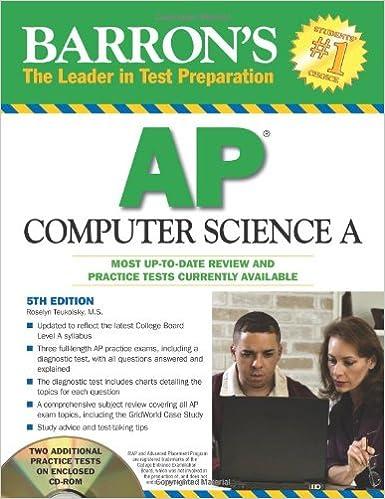 barrons ap computer science a 5th edition roselyn teukolsky 0764197045, 978-0764197048