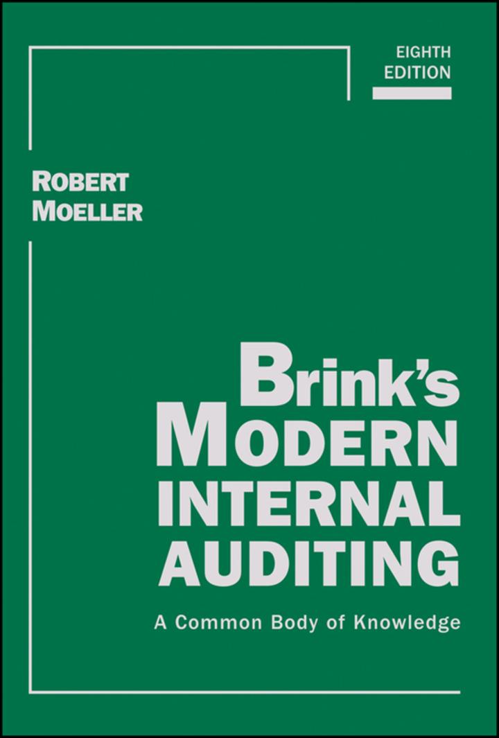 brinks modern internal auditing a common body of knowledge 8th edition robert r. moeller 9781119016984