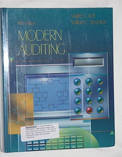 modern auditing 5th edition walter gerry kell, william c. boynton, richard e. ziegler 0471542830,