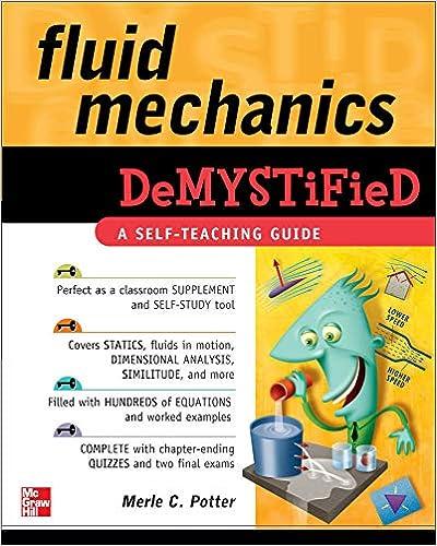 fluid mechanics demystified 1st edition merle potter 0071626816, 978-0071626811