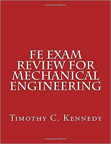 fe exam review for mechanical engineering 1st edition dr timothy c. kennedy 1986905020, 978-1986905022