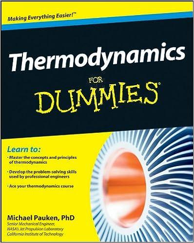 thermodynamics for dummies 1st edition mike pauken 1118002911, 978-1118002919
