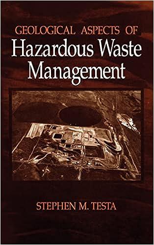 geological aspects of hazardous waste management 1st edition stephen m. testa 0873716302, 978-0873716307