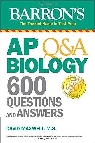 barrons ap q and a biology 600 questions and answers 1st edition david maxwell 150626719x, 978-1506267197
