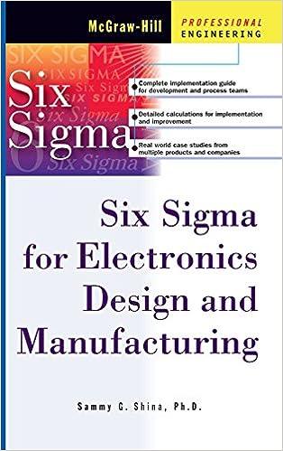 six sigma for electronics design and manufacturing 1st edition sammy shina 0071395113, 978-0071395113