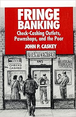 fringe banking check cashing outlets pawnshops and the poor 2nd edition john p. caskey 0871541807,