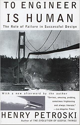 to engineer is human the role of failure in successful design 1st edition henry petroski 0679734163,