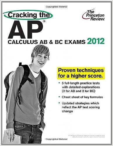 cracking the ap calculus ab and bc exams 2012 2012 edition david kahn 0375427201, 978-0375427206