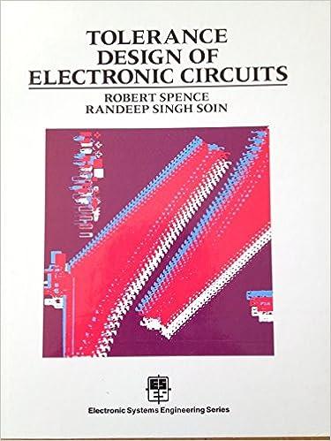 tolerance design of electronic circuits 1st edition robert spence, randeep singh soin 0201182424,